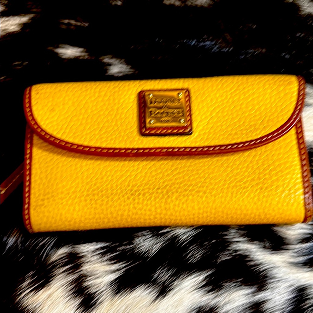 Dooney & Bourke Yellow Leather Clutch